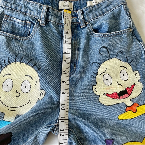 Rugrats Custom Denim Mom Jeans Size 4 - Picture 12 of 14
